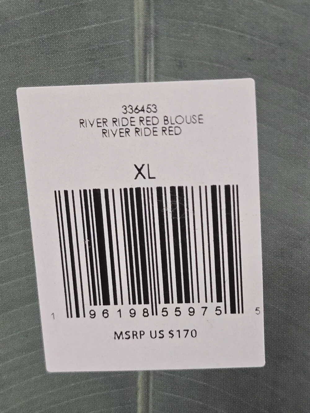 NWT FARM Rio River Ride Red Blouse Sz XL